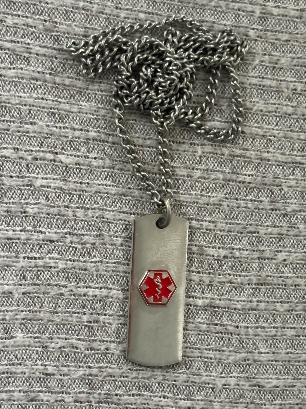 Silver tone epilepsy awareness pendant chain necklace